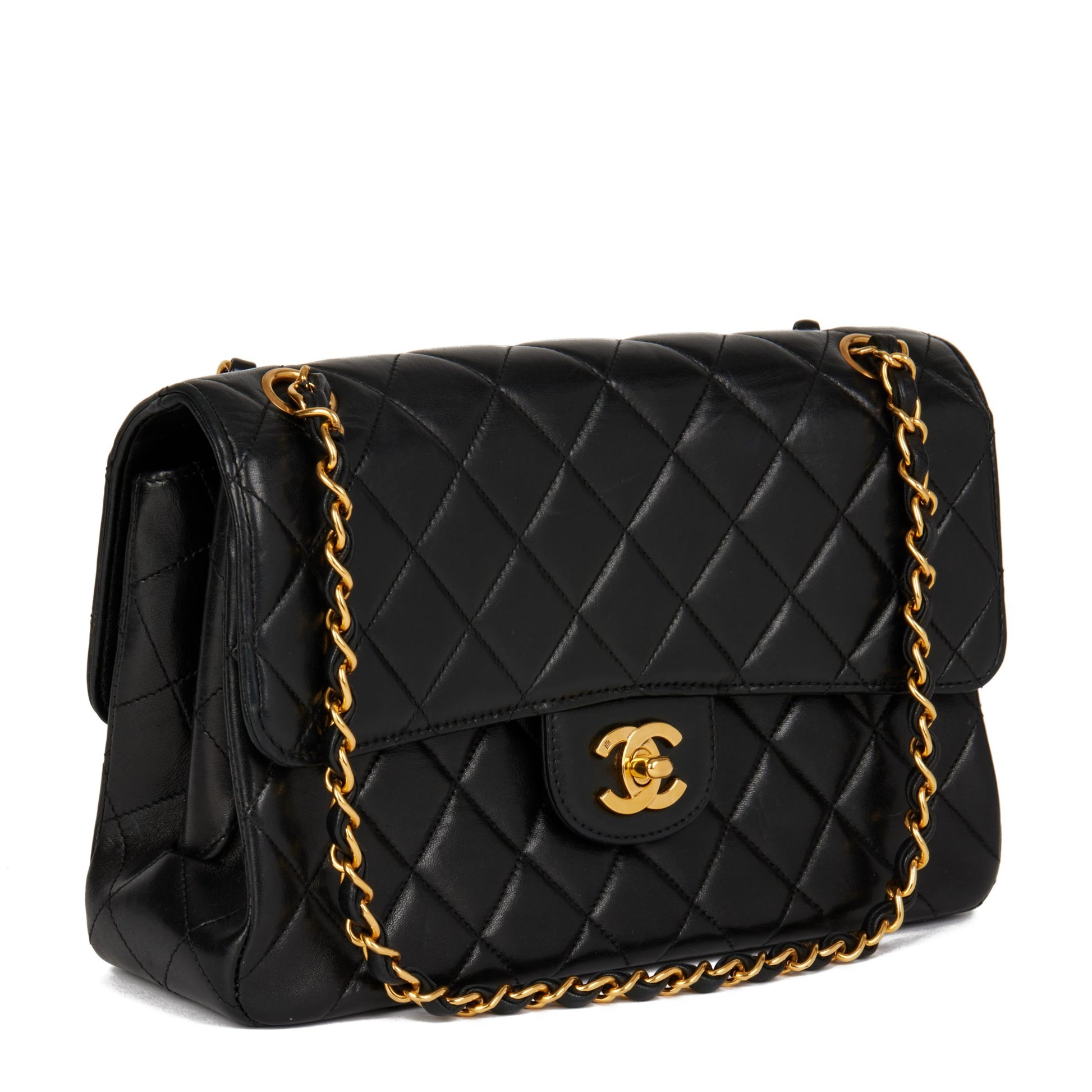 Chanel White Lambskin Double Sided Classic Flap Bag Vintage at 1stDibs