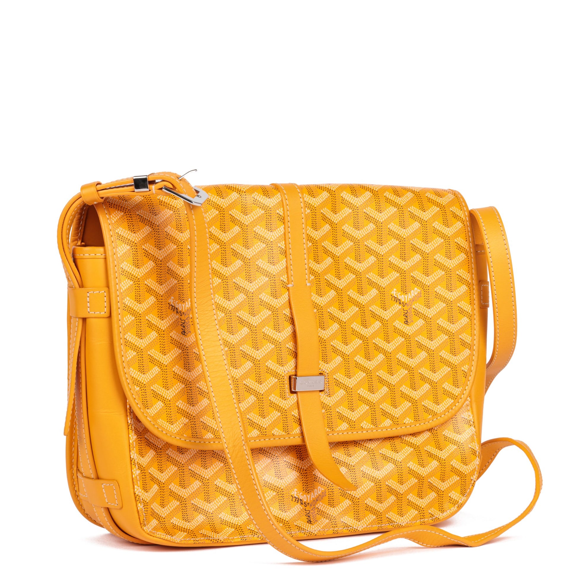 Pre-owned Goyard Yellow Belvedere Messenger Bag