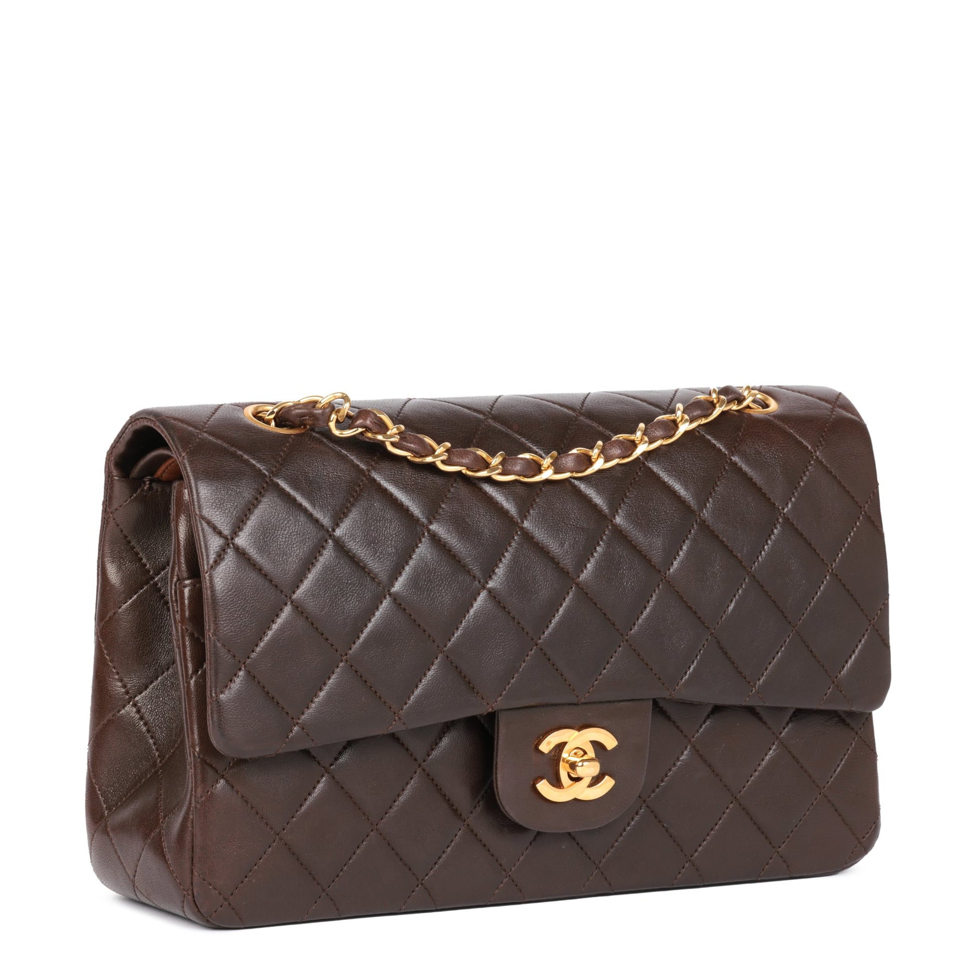 Chanel Brown Quilted Patent Leather Reissue 2.55 Classic 227 Flap