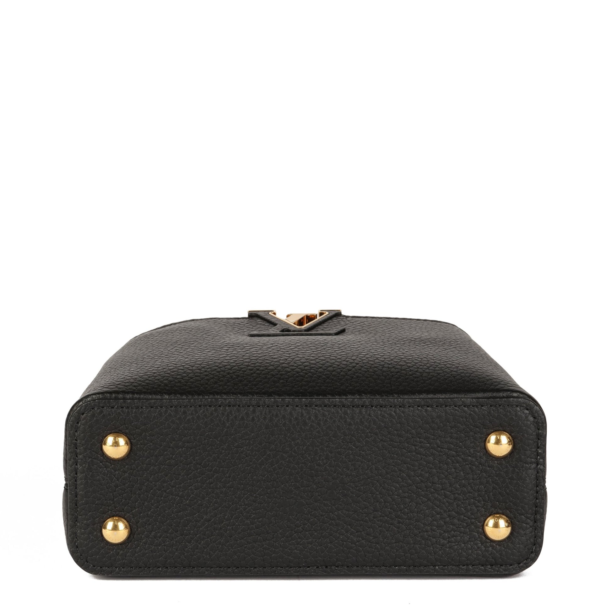 Louis Vuitton Black Taurillon Leather Mini Capucines Shoulder Bag
