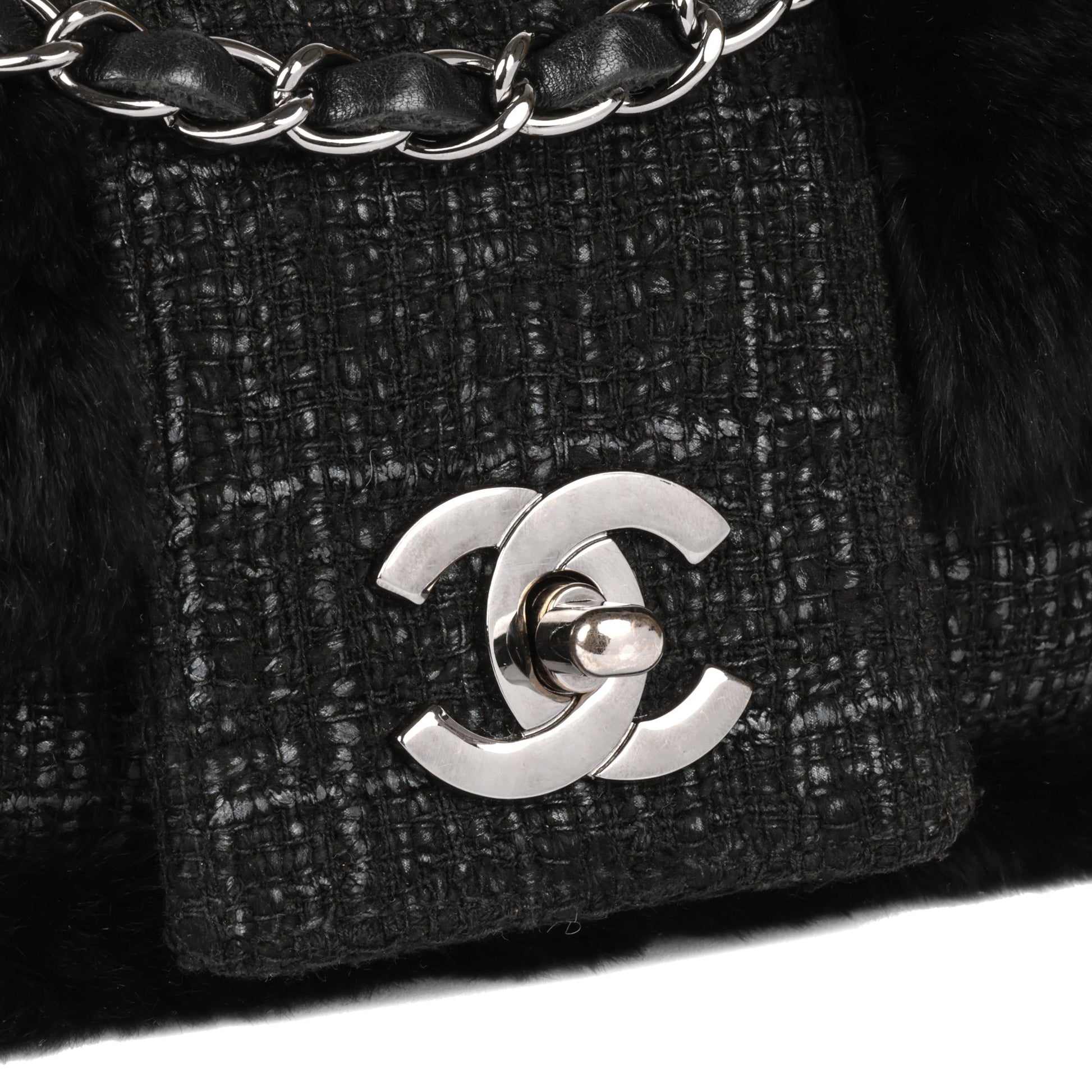 Chanel Black Fantasy Fur Tote