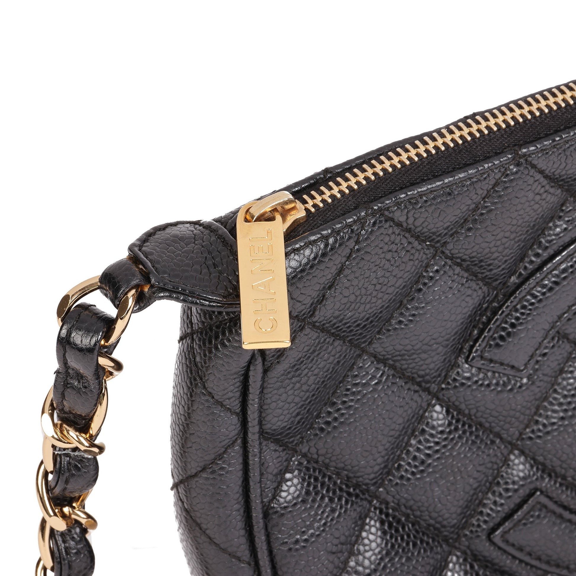 Chanel Caviar Timeless Pochette - White Shoulder Bags, Handbags - CHA944531