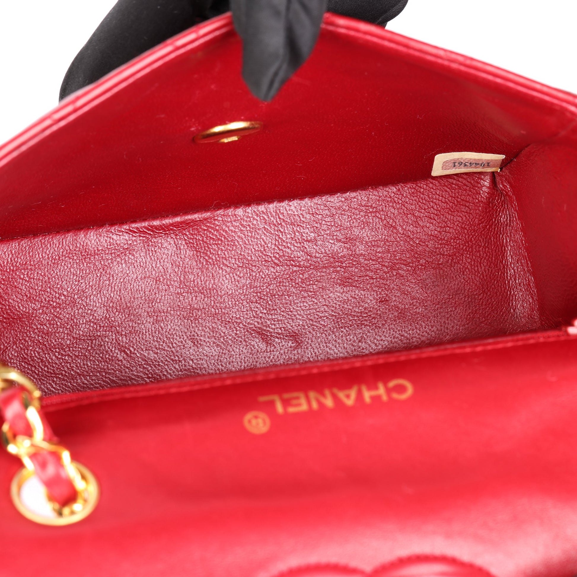 2014 CHANEL Pink Lambskin Leather Mini Flap Bag