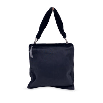 YVES SAINT LAURENT Black Fabric Velvet Evening Bag Handbag