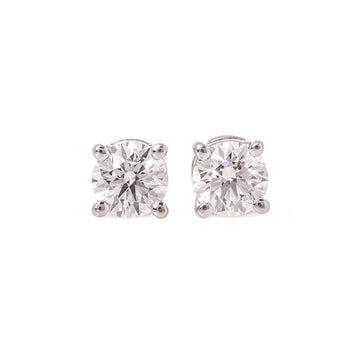 Tiffany & Co 048ct Solitaire Diamond Stud Earrings