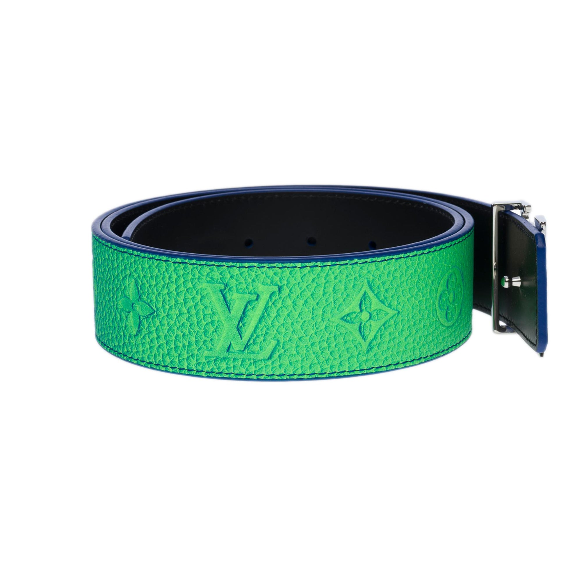 Louis Vuitton Blue & Green Illusion Monogram Belt