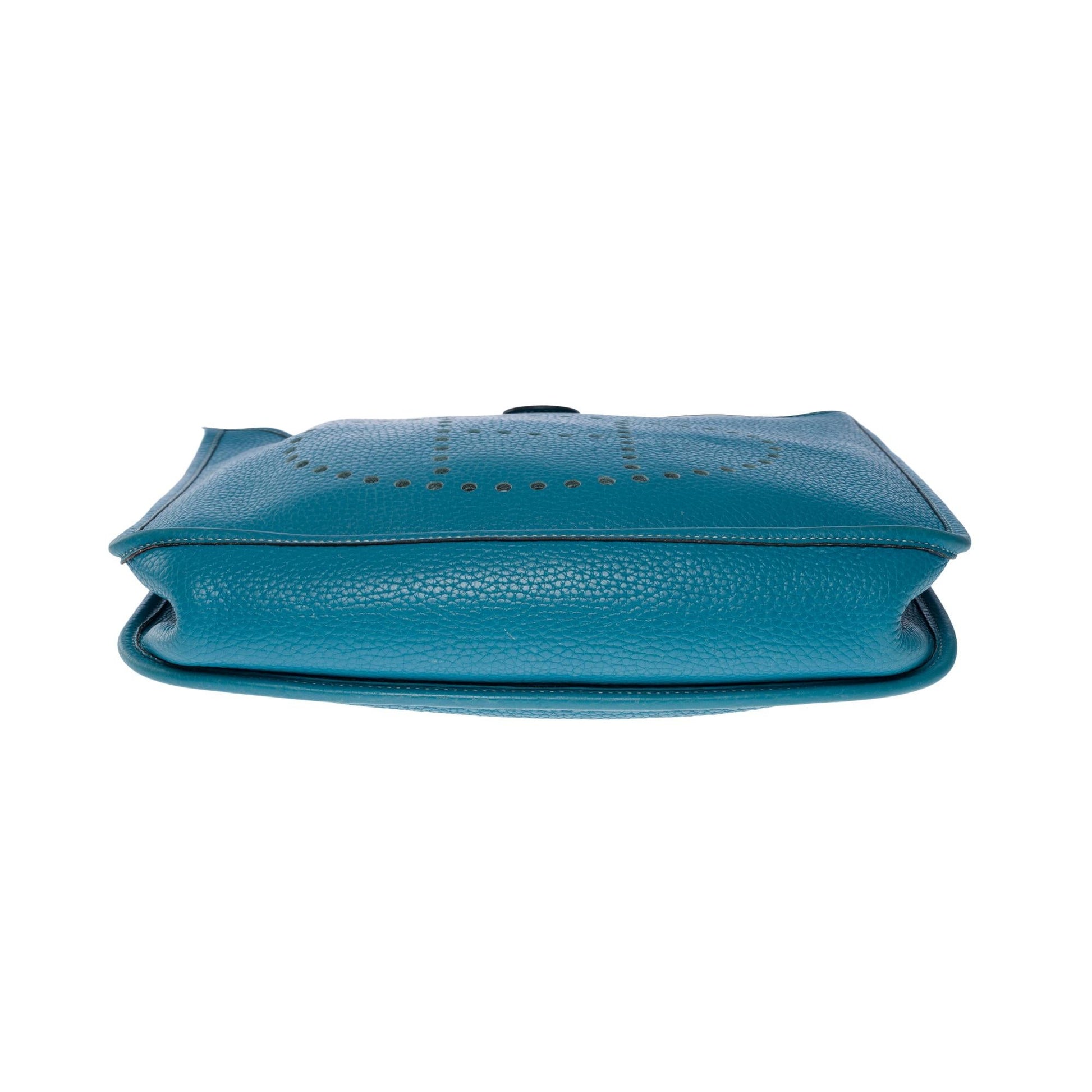 Hermès Hermes Mini Evelyne TPM Blue jeans Epsom Shoulder bag with