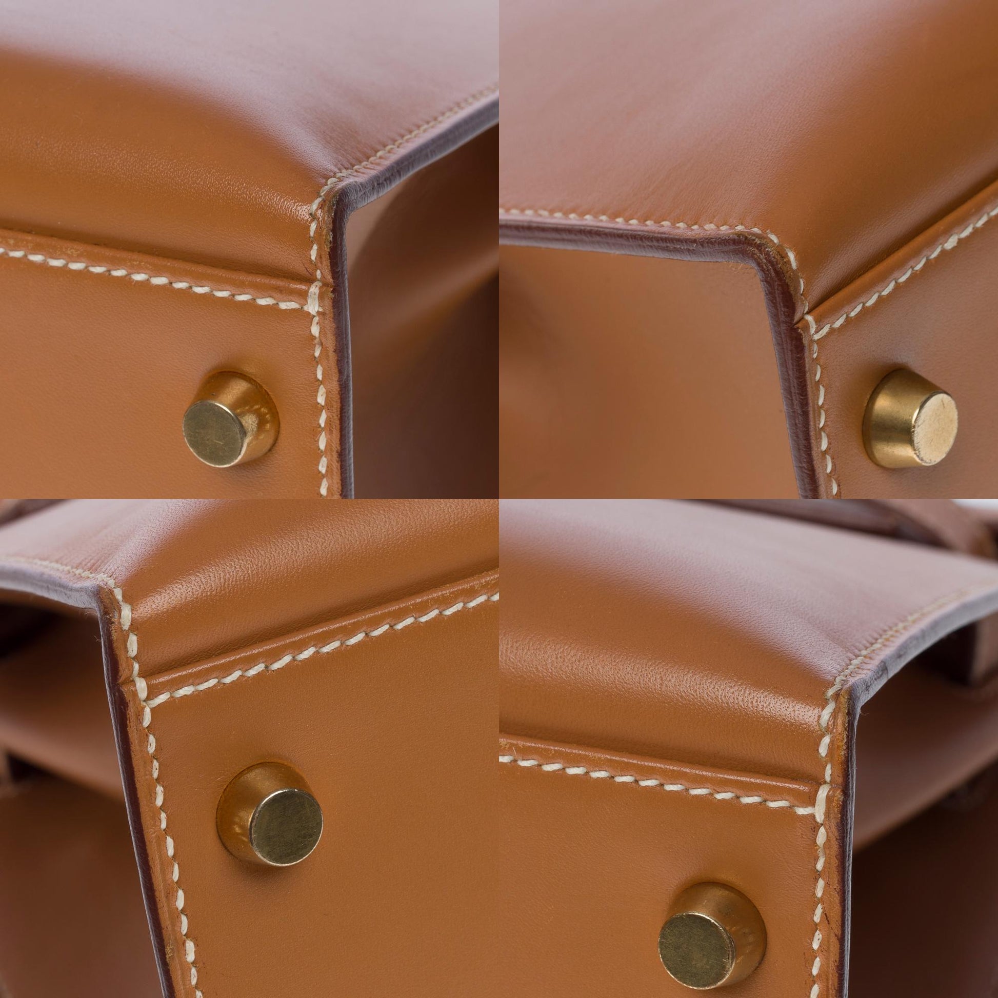 Hermès KELLY HANDBAG 32 shoulder strap in chamonix gold-101140 Golden  Leather ref.867648 - Joli Closet