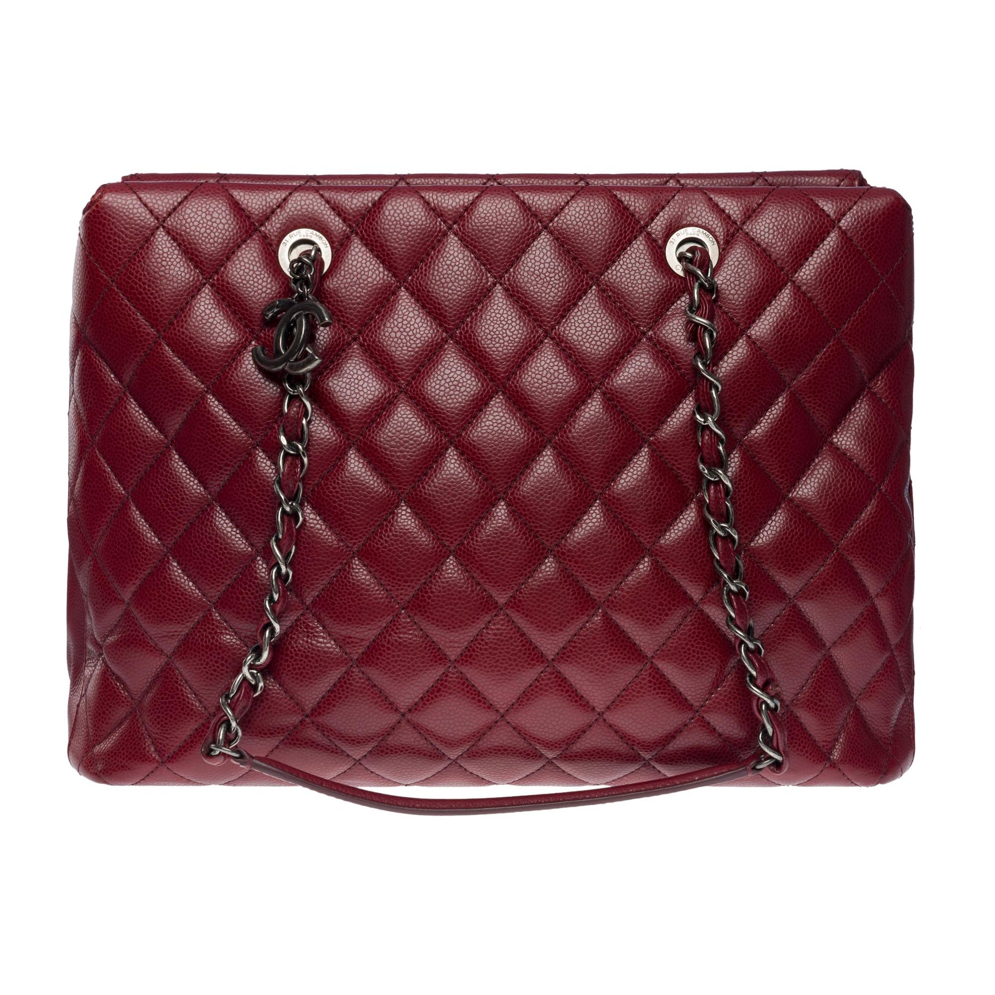 Chanel Shopping Tote in Burgundy - More Than You Can Imagine