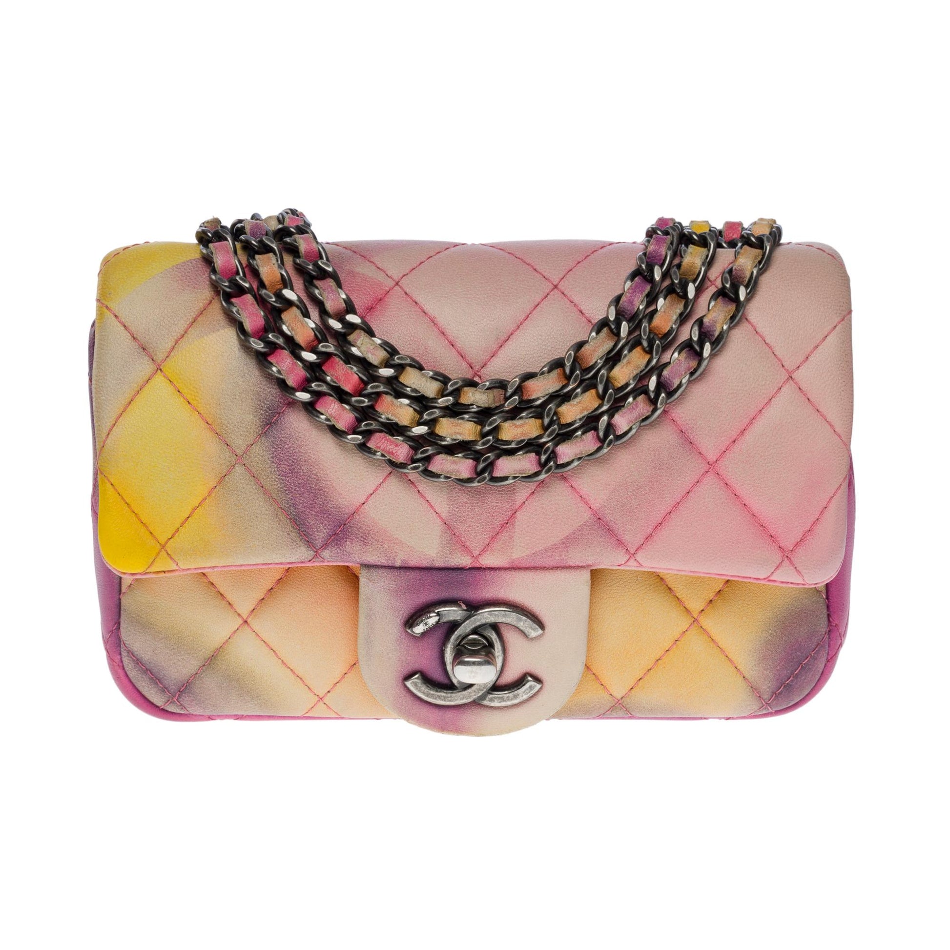 Chanel Rare Power Flower Timeless Mini Shoulder Bag in Multicolor Leather, SHW