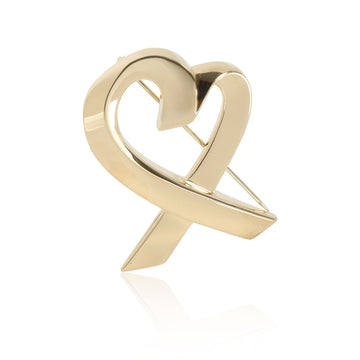 TIFFANY & CO. Paloma Picasso 2 High Loving Heart Brooch in 18K Yellow Gold