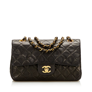 Chanel Small Classic Lambskin Double Flap Shoulder Bag