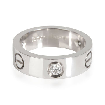 CARTIER Love 3 Diamond Ring in 18K White Gold 0.22 CTW
