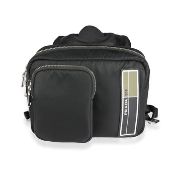 PRADA Black Tessuto Pocket Nylon Technical Backpack