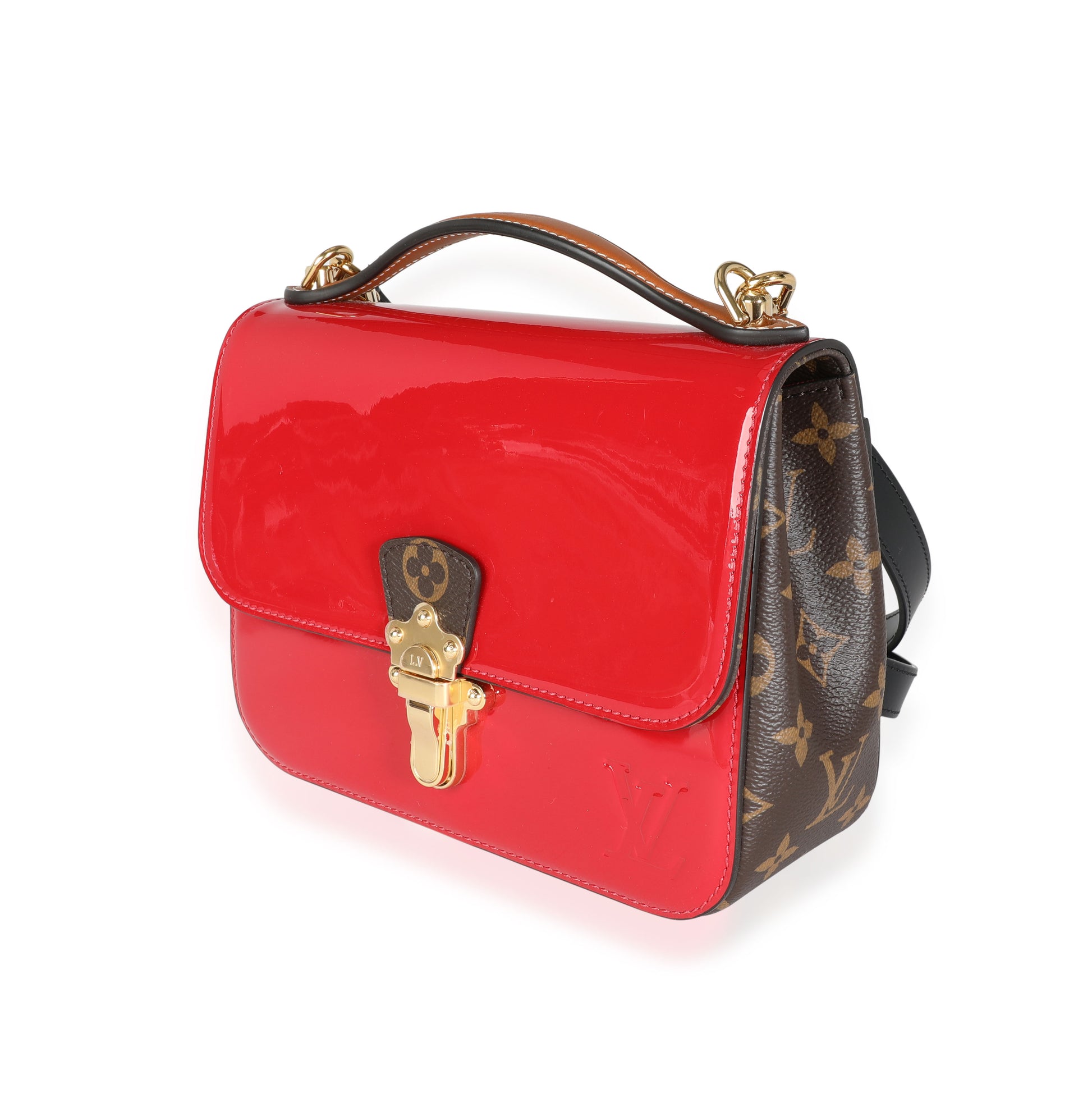 Louis Vuitton Scarlet Vernis Leather and Monogram Canvas Cherrywood BB Bag  - Yoogi's Closet
