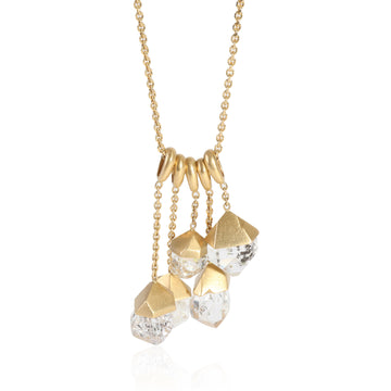 Rock Crystal  Necklace in 18k Yellow Gold