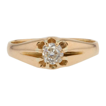 20th Century Diamond 18 Karat Yellow Gold Antique Ring