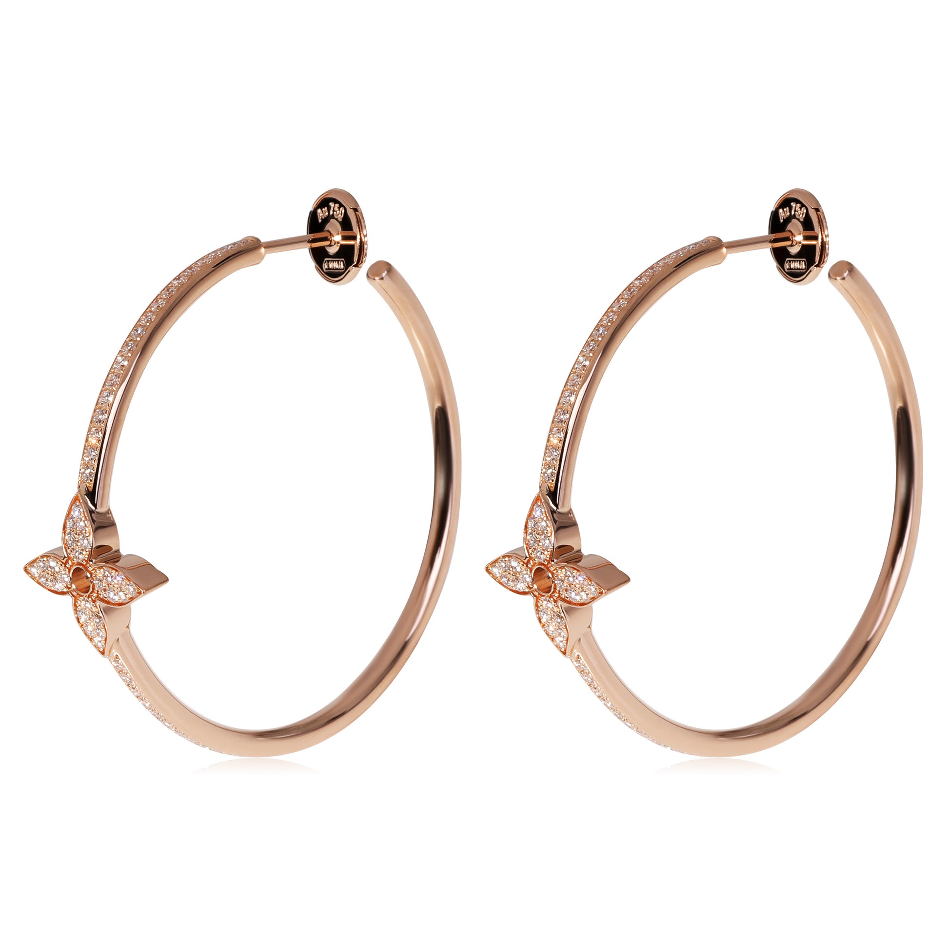Idylle Blossom Small Hoop, Pink Gold And Diamond - Per Unit
