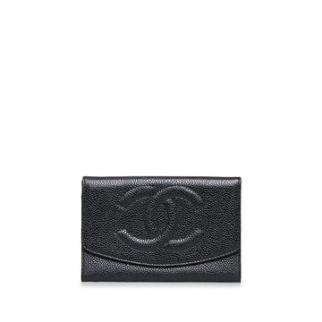 CHANEL CC Caviar Leather Wallet Small Wallets