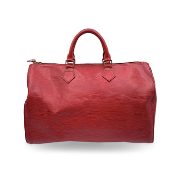 LOUIS VUITTON Vintage Red Epi Leather Speedy 35 Boston Bag Handbag