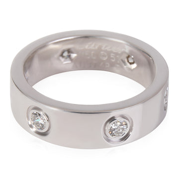 CARTIER Love Diamond Ring in 18k White Gold 0.46 CTW