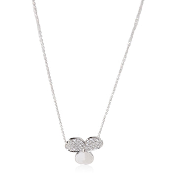 TIFFANY & CO. Paper Flowers Necklace in Platinum 0.33 ctw