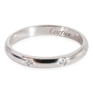 CARTIER 1895 3 Diamond Wedding Band in Platinum 0.03 Ctw