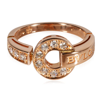BVLGARI  Diamond Ring in 18k Rose Gold 0.28 CTW