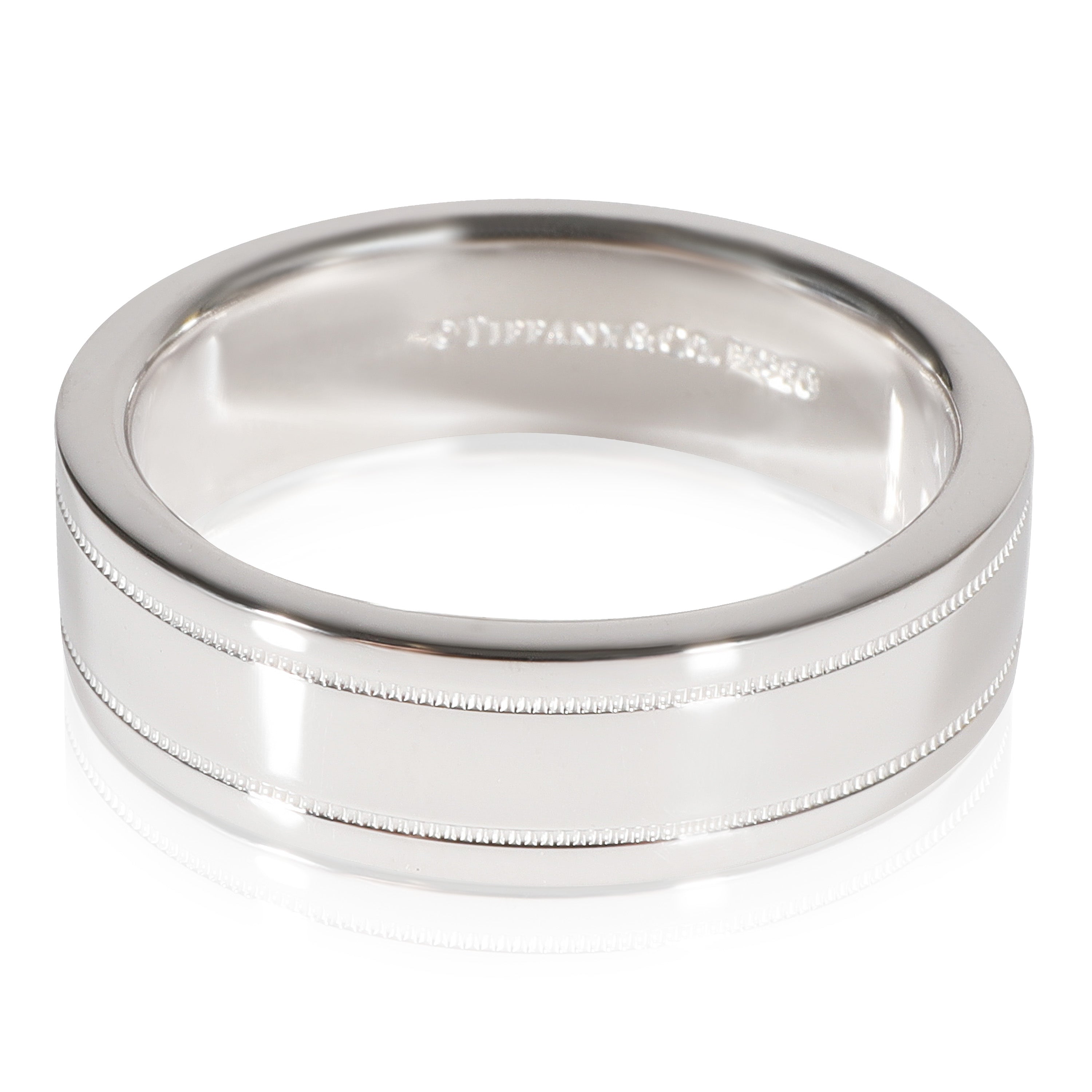 Tiffany Co Milgrain Platinum Band Ring | Jewellery | Xupes