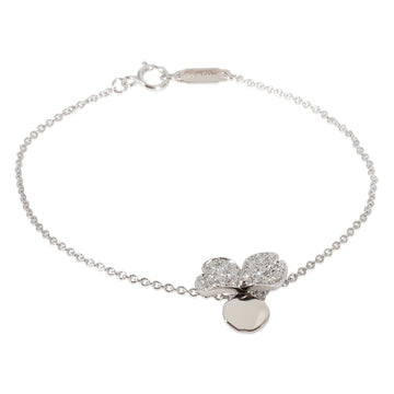 TIFFANY & CO. Paper Flowers Diamond Bracelet in 950 Platinum 0.17 CTW