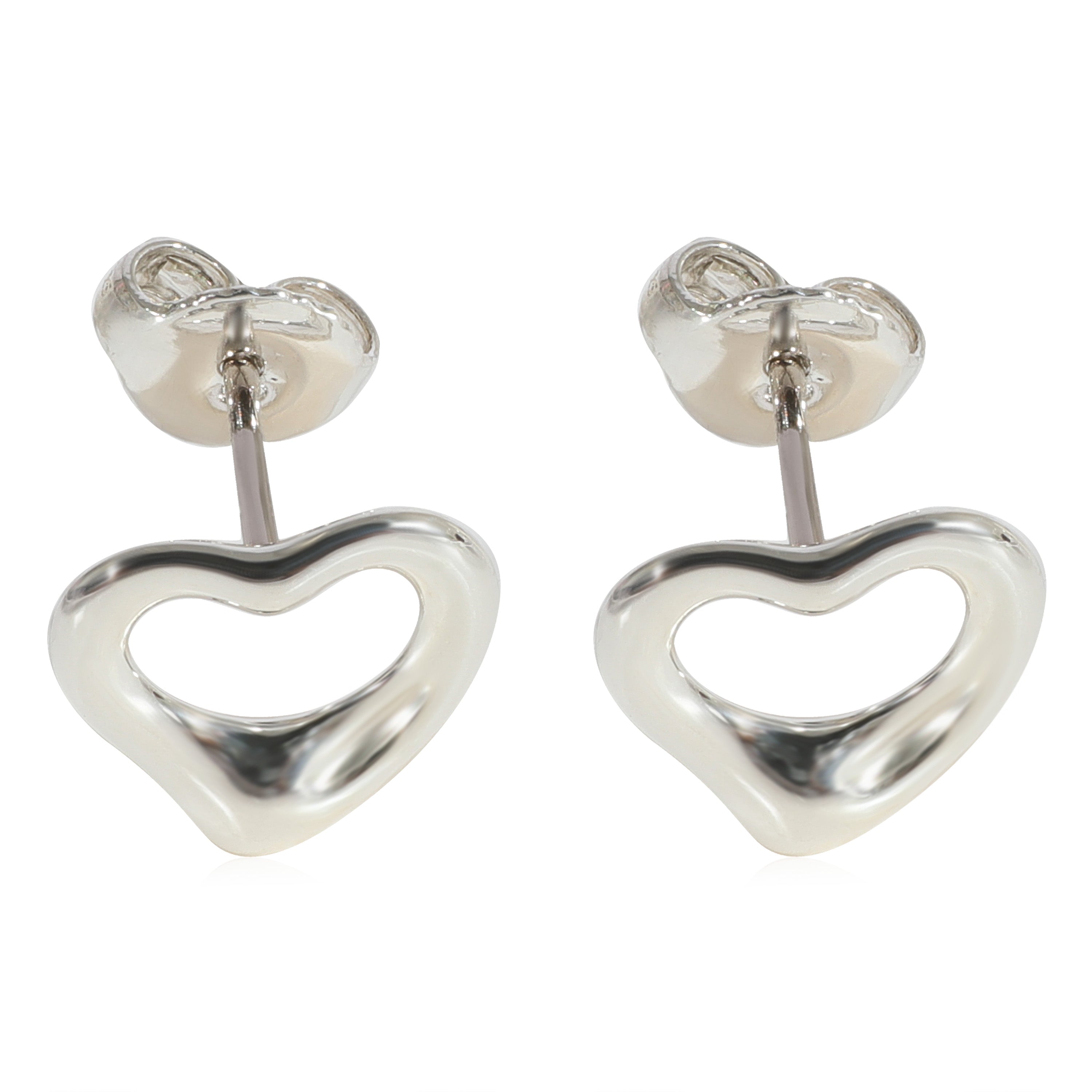 Sold at Auction: ITALIAN TIFFANY STERLING SILVER OPEN HEART STUD EARRING