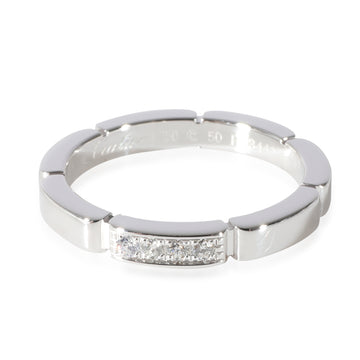 CARTIER Maillon Panthere Diamond Band in Platinum 0.05 CTW