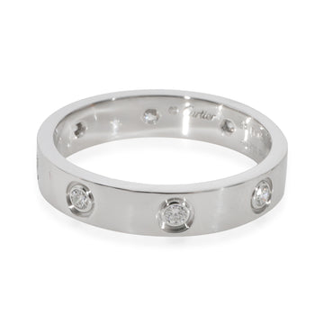 CARTIER Love Diamond Band in 18k White Gold 0.19 CTW