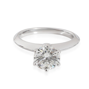 TIFFANY & CO. Diamond Engagement Solitaire Ring in Platinum H VS2 1.39 CT
