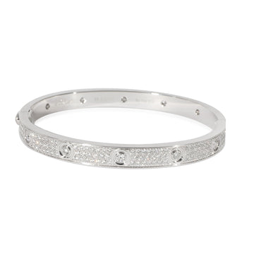 CARTIER Love Diamond Bracelet in 18k White Gold 3.15 CTW
