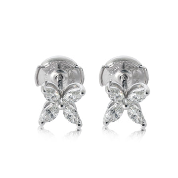 TIFFANY & CO. Victoria Diamond Earrings in Platinum 0.64 CTW