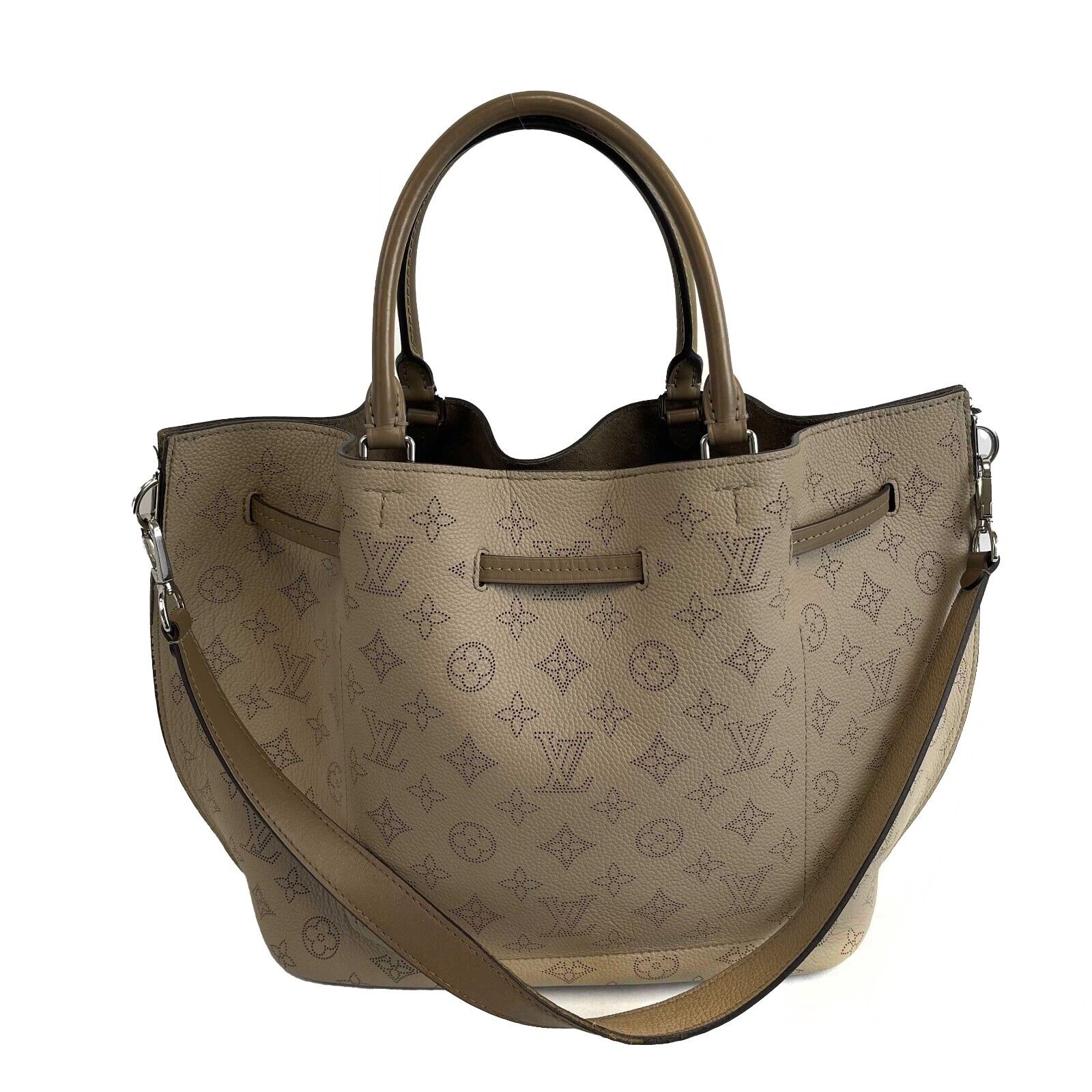 Louis Vuitton Top Handle Girolata Monogram Mahina With Accessories Galet in  Leather with Silver-tone - US