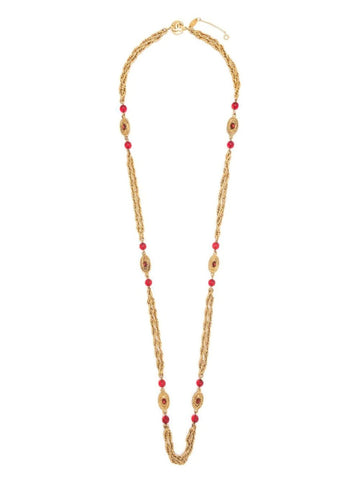 CHANEL Vintage Long Gripoix Necklace