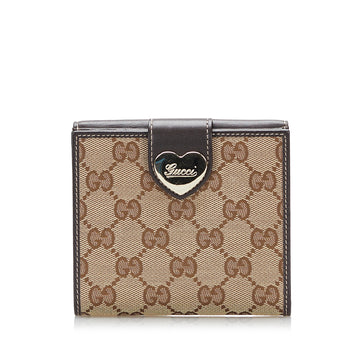 Gucci GG Canvas Heart Wallet Small Wallets