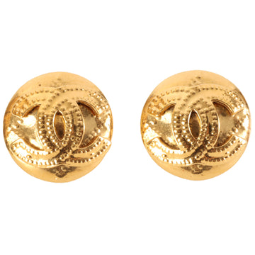 CHANEL 1994 Made Round Cc Mark Earrings