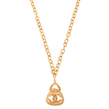 CHANEL 1993 Made Triangle Cc Mark Plate Necklace