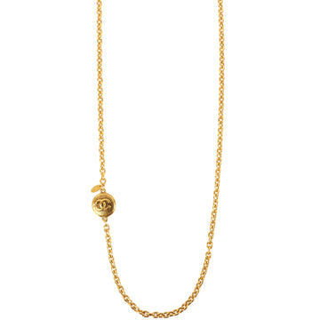 CHANEL Round Double Face Cc Mark Long Necklace