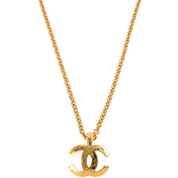 CHANEL 1994 Made Cc Mark Plate Long Necklace