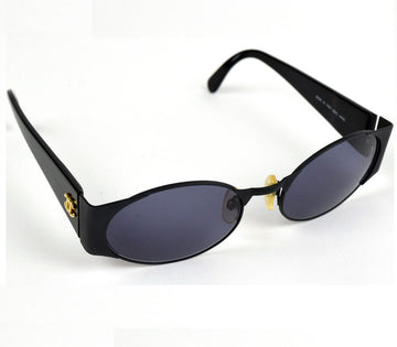 Chanel Black Gold CC Logo Sunglasses 05972 94305