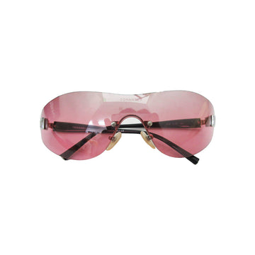 Chanel Black Rose Pink Tinted Rimless 4009 Sunglasses