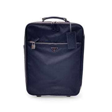 PRADA Black Nylon Rolling Suitcase Trolley Luggage Travel Bag