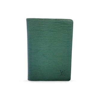 LOUIS VUITTON Vintage Green Epi Leather Doucument Holder Wallet