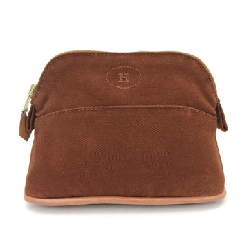 HERMES Bolide Pouch Canvas Brown Bag-in-Bag Accessories Women's  pouch canvas brown