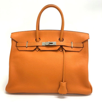 HERMES Birkin 35 H stamp handbag orange ladies