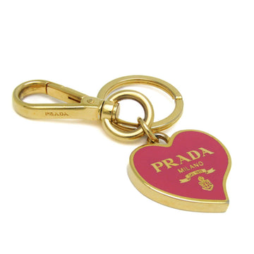 PRADA Heart Motif 1PS398 Keyring [Gold,Pink]